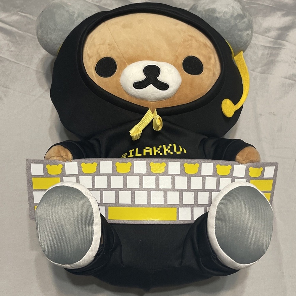 New With Tags $50 Rilakkuma San-X Original Gamer Series Plush 17 inch Plush